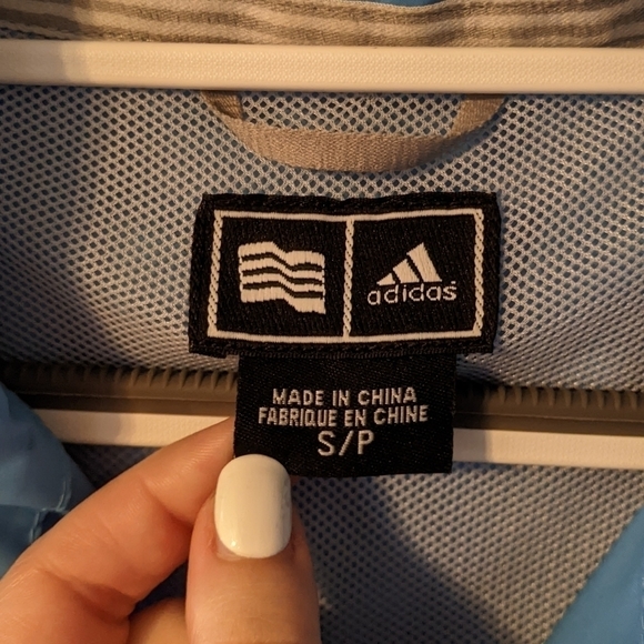 Adidas Climaproof Light Blue Maui Golf Windbreaker Jacket Size Small - Picture 2 of 10